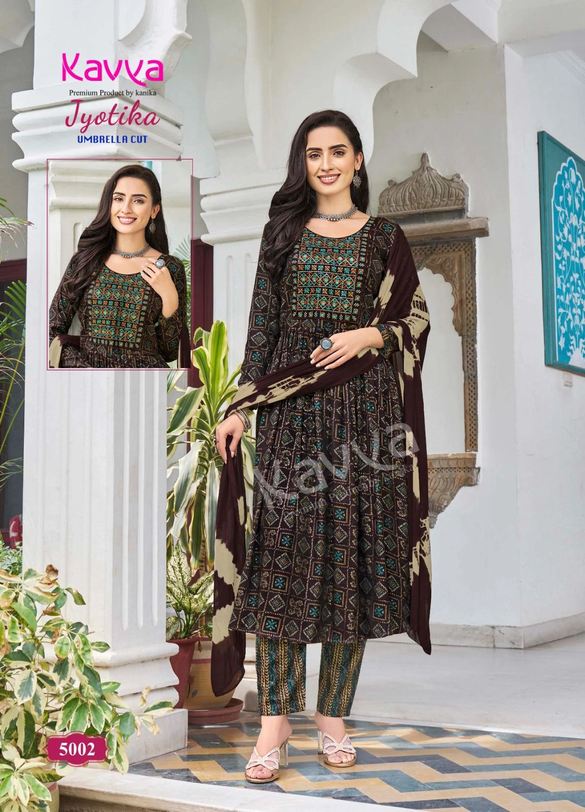 Kavya Jyotika Vol 5 Capsule Foil Print Wholesale Readymade Salwar Suit Catalog — Wholesale Readymade Suit, Kavya wholesale from Surat - Gallery Image 3